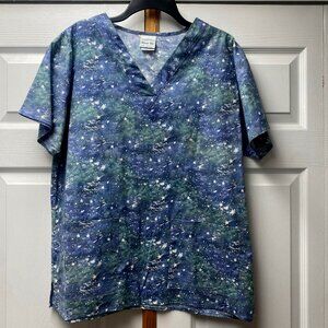 Knot Us Women's V-Neck Short Sleeve Scrub Top - Sz Large